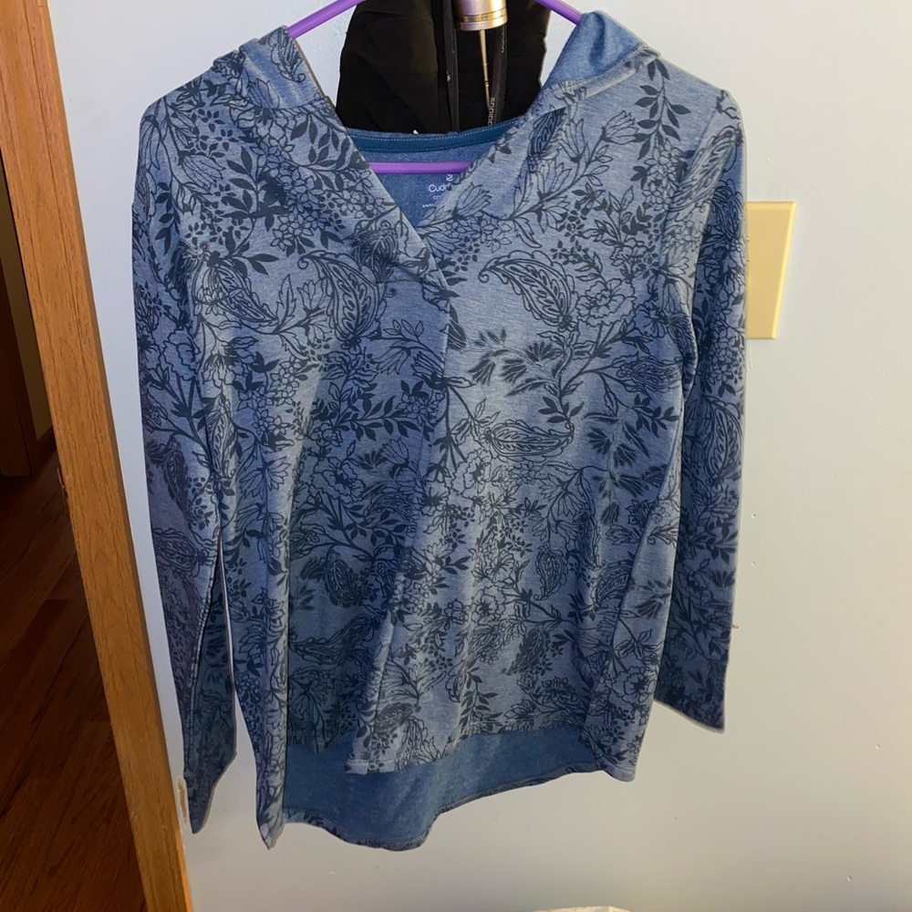 Floral hooded sweatshirt
